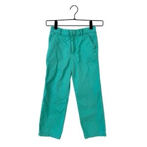 E-Land Boys 6 Classic Chino Pant Teal Green Preppy Straight Leg Adjustable Waist
